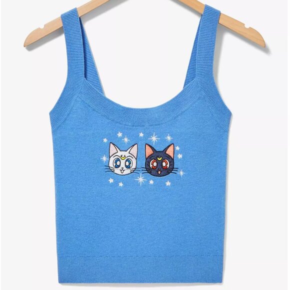 Sailor Moon Luna Artemis Pretty Guardian Blue Anime Tank Top BoxLunch Plus 3X - Picture 1 of 8